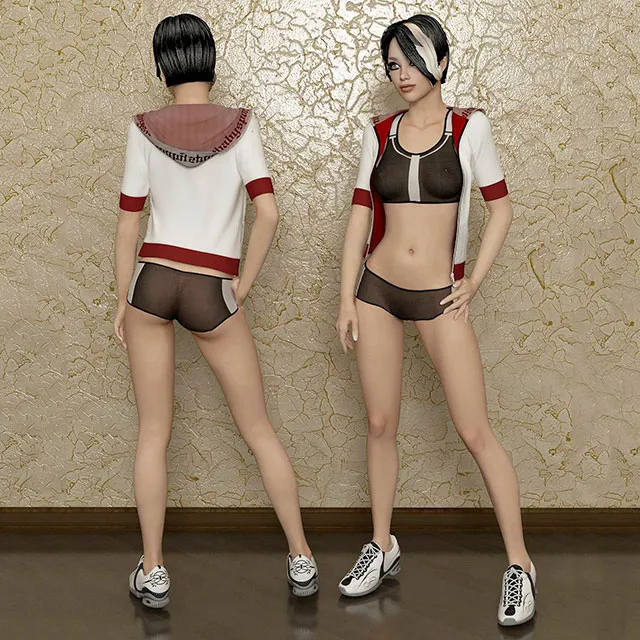other-models – Girl in shorts 2 3D Model