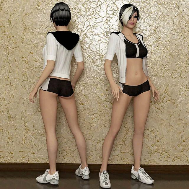 other-models – Girl in shorts 3D Model