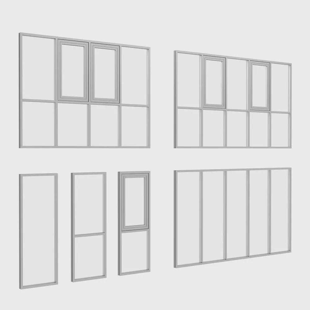 other-models – Glazing of balconies and loggias set 1 3D Model