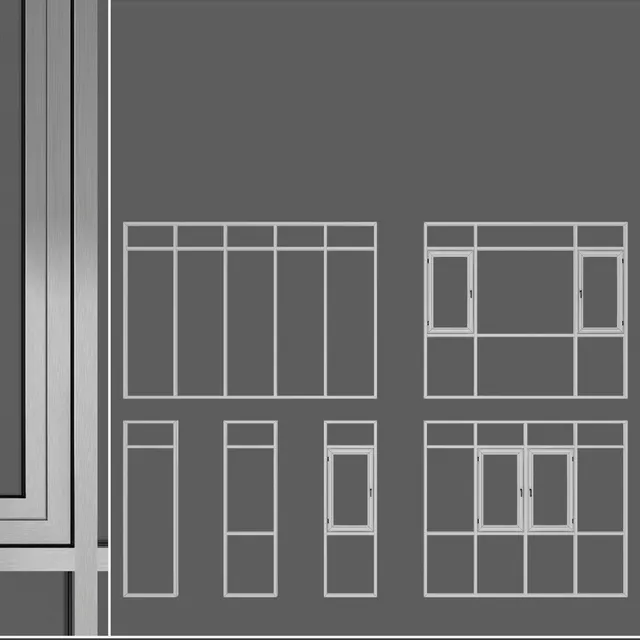 other-models – Glazing of balconies and loggias set 2 3D Model