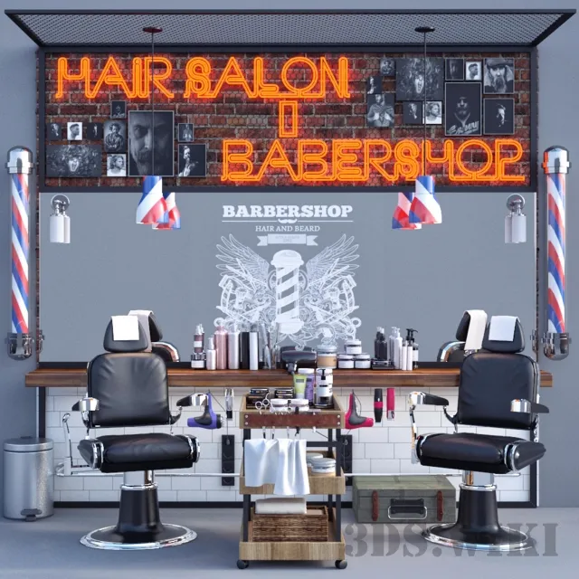 other-models – Hair Salon Barber Shop 3D Model