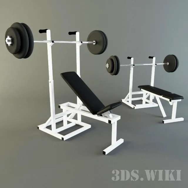 other-models – Home Fitness Equipment Bench Press 3D Model