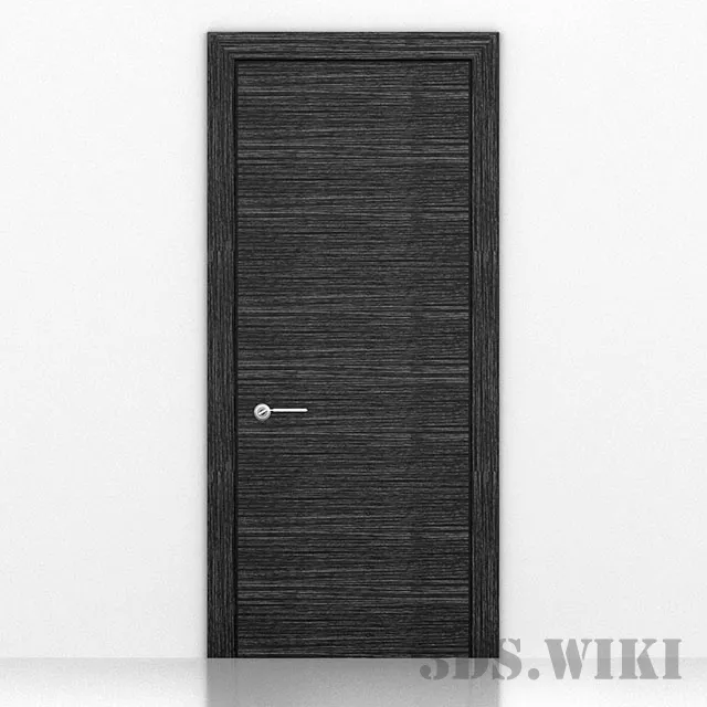 other-models – Interior door with dark wood texture 3D Model
