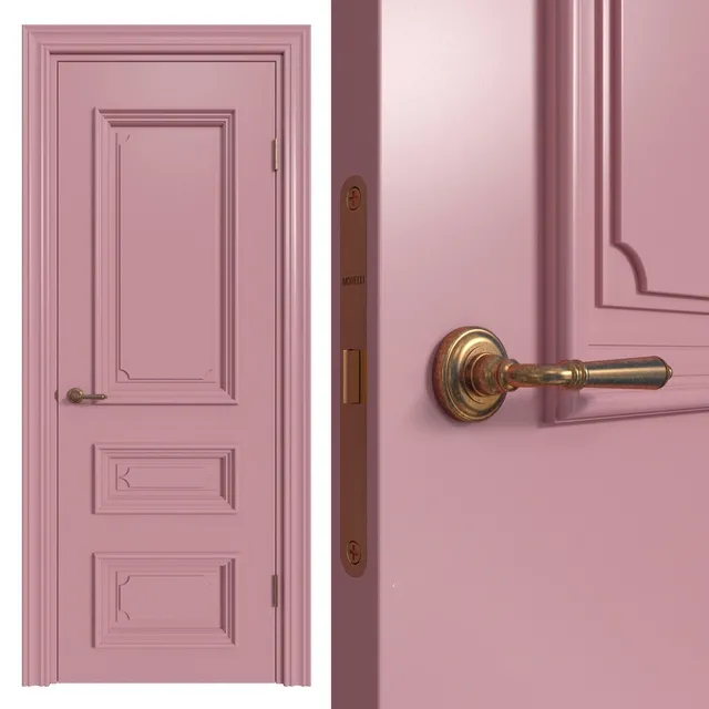 other-models – Internal door Academy Navarra 4 doors # 1 3D Model