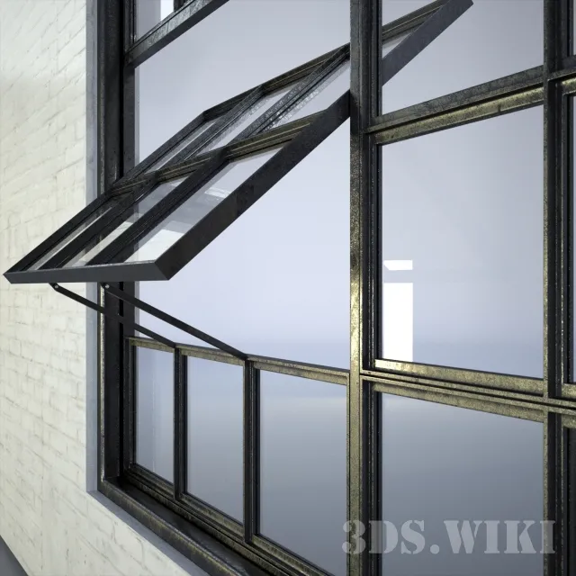 other-models – Large metal windows 3D Model