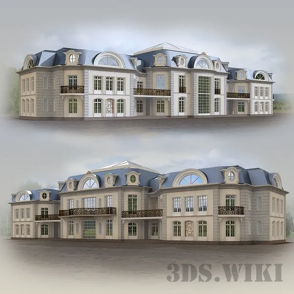 other-models – Manor with carved balconies 3D Model other-models – Manor with carved balconies 3D Model