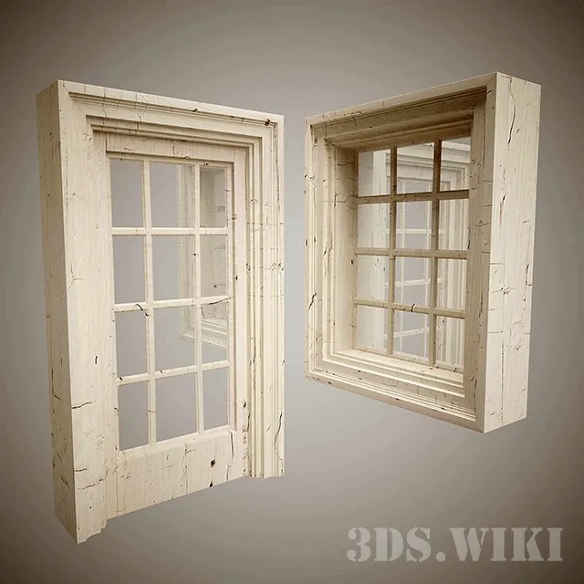 other-models – Old door and window 3D Model