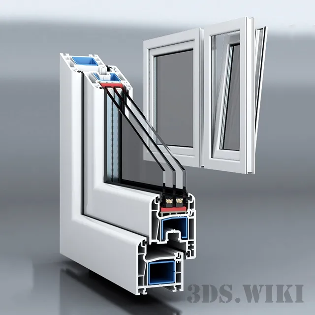 other-models – Plastic three-layer windows 3D Model