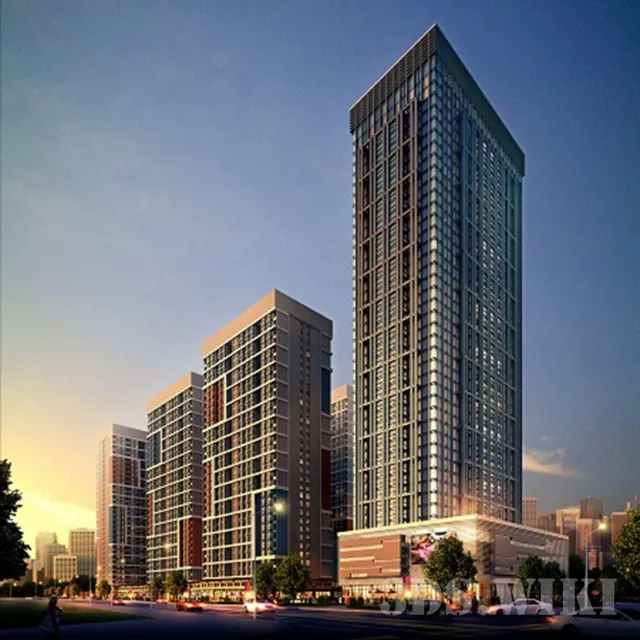 other-models – Quarter with skyscrapers 3D Model other-models – Quarter with skyscrapers 3D Model