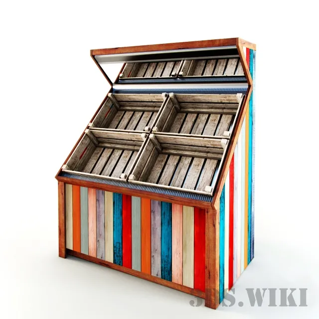 other-models – Refrigerated display case with drawers 3D Model