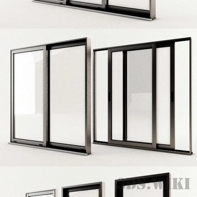 other-models – Set of aluminum windows 3D Model