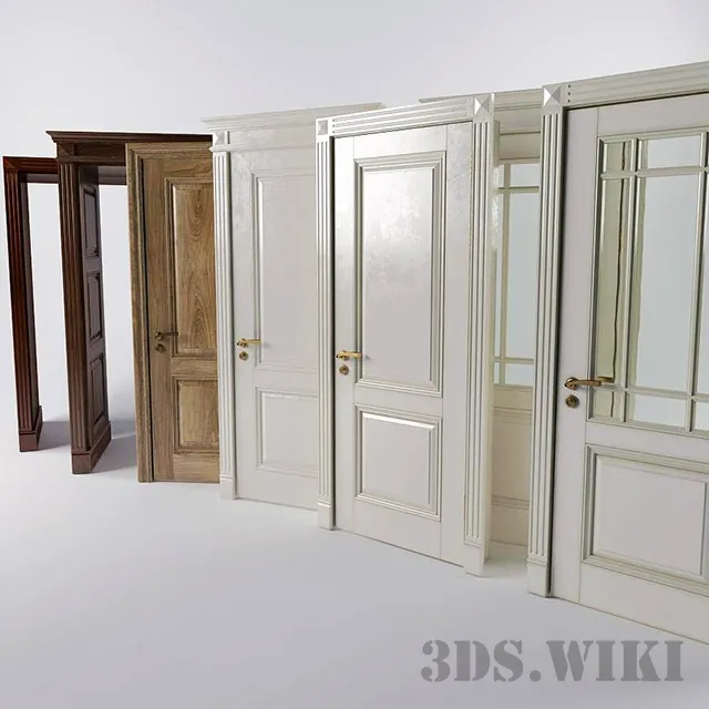 other-models – Set of classic wooden doors 3D Model