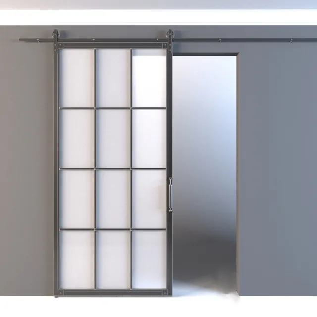 other-models – Sliding door with barn mechanism WHEEL 3D Model