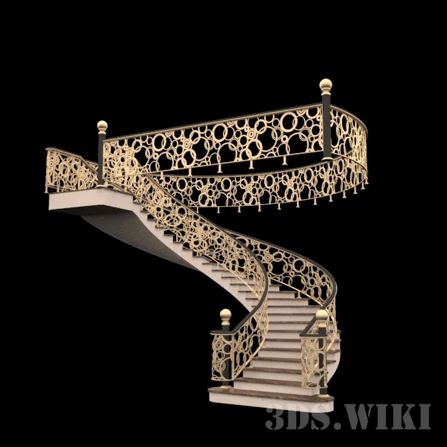 other-models – Spiral stairs 3D Model
