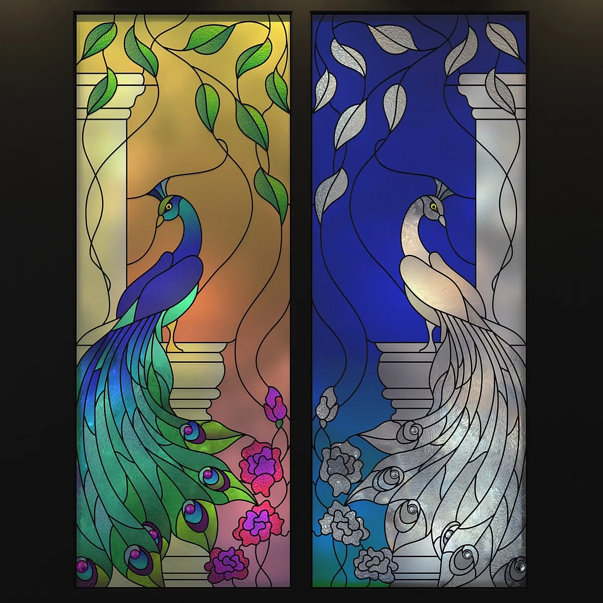 other-models – Stained Glass Peacock 3D Model