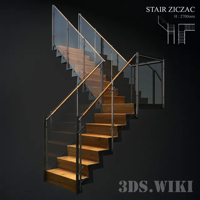 other-models – Stair Ziczac 3D Model