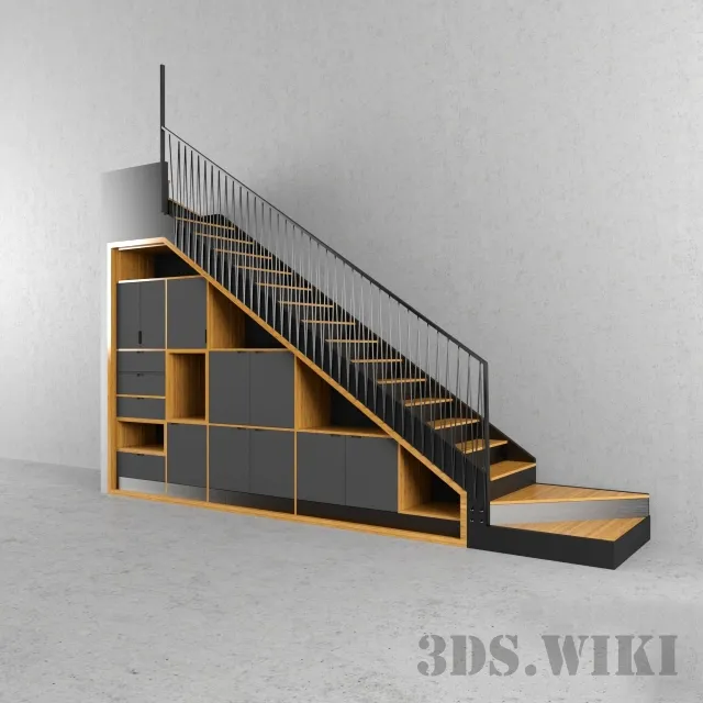 other-models – Steel coffee stairs 3D Model