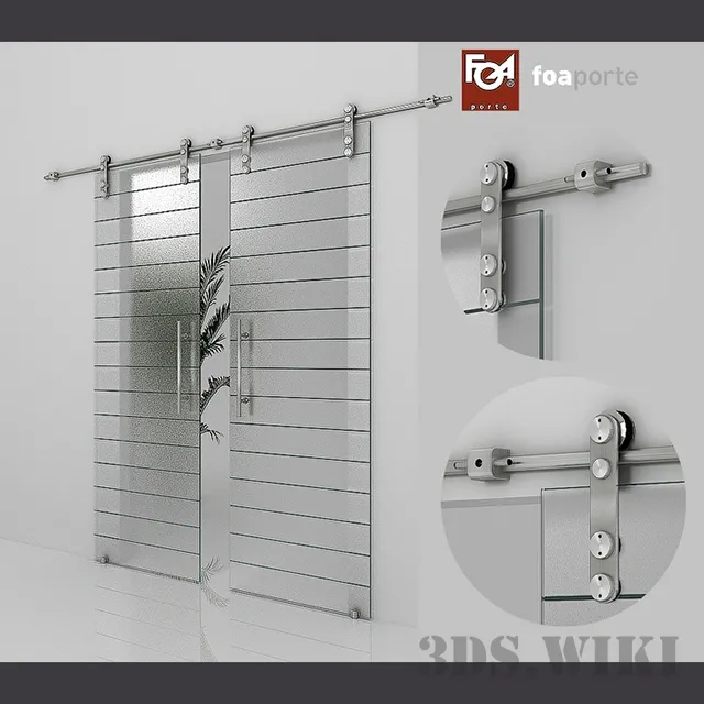 other-models – Tekno Glass Sliding Door – Foa Porte 3D Model