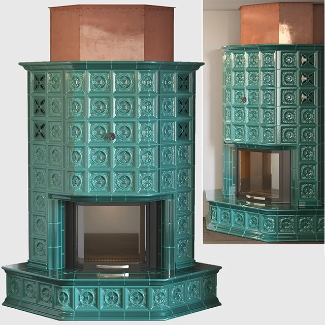 other-models – Tiled fireplace 3D Model