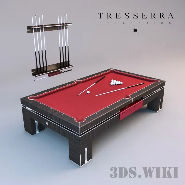 other-models – Tresserra Bolero Pool Table and Cue Rack 3D Model