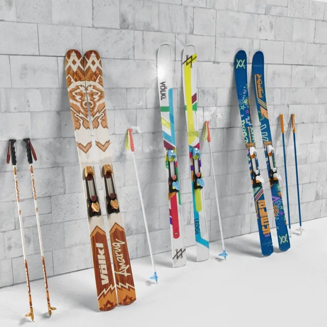 other-models – Twin-tip ski 7 3D Model