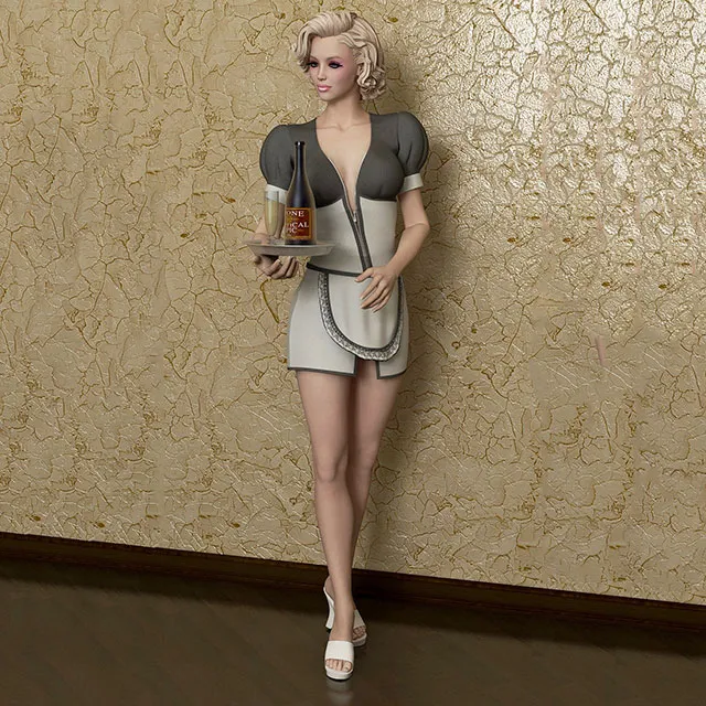 other-models – Waitress girl 3D Model