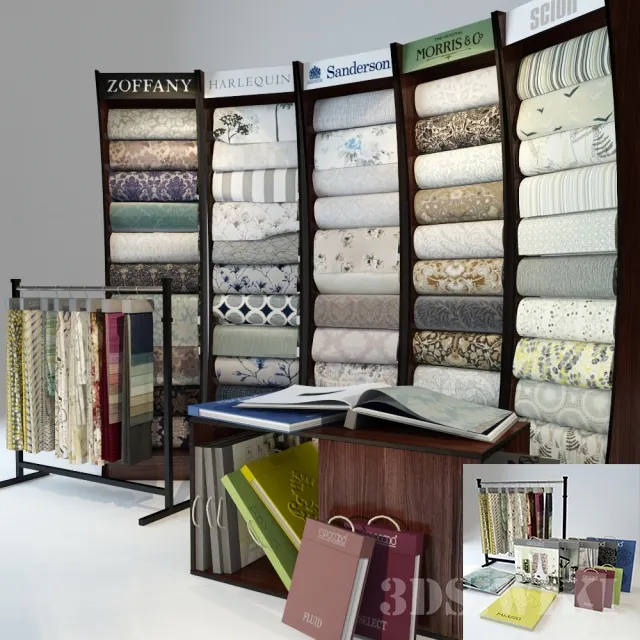 other-models – Wallpaper and fabrics on shop windows 3D Model