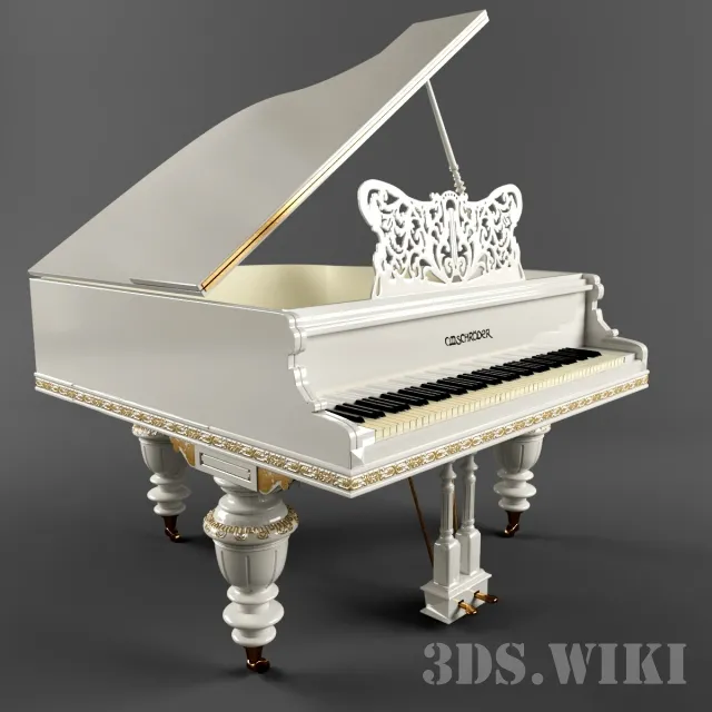 other-models – White piano 3D Model