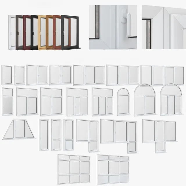 other-models – Windows PVC doors 3D Model
