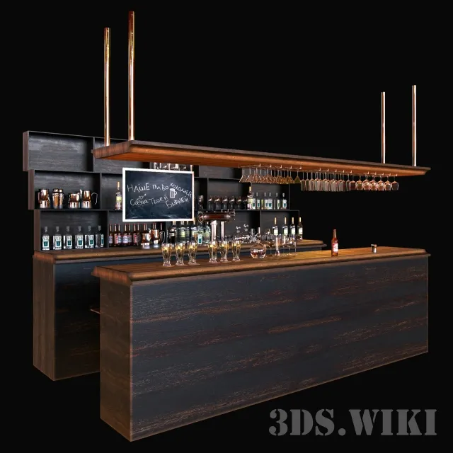 other-models – Wooden bar 3D Model