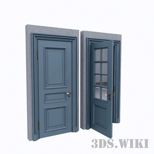 other-models – Wooden doors with and without windows 3D Model