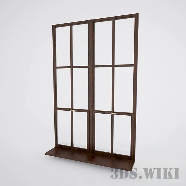 other-models – Wooden window 3D Model