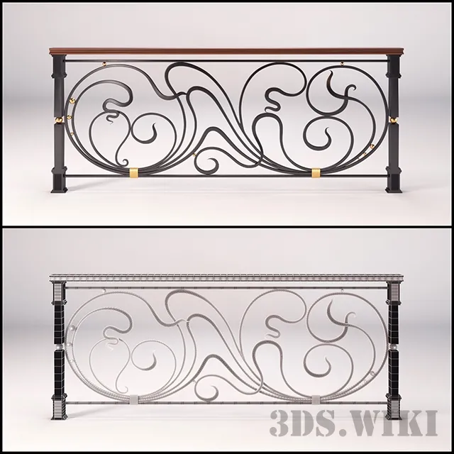 other-models – Wrought iron railing 3D Model