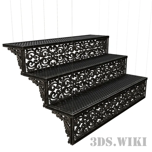 other-models – Wrought iron staircase 3D Model