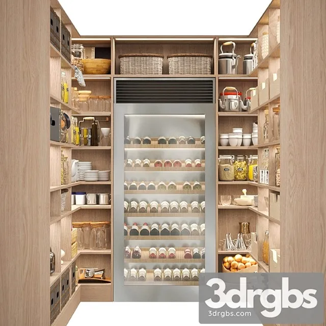 Other Pantry with spices kitchen utensils 3D Model Download