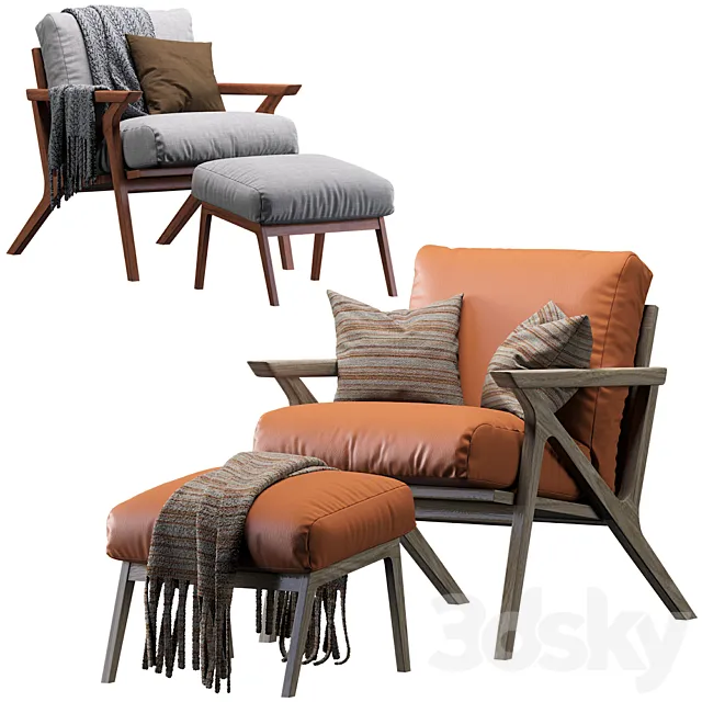 Otio Mist Lounge Chair 3D Model