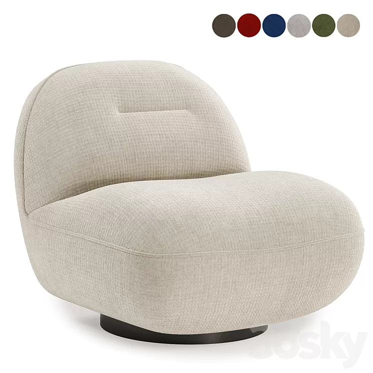Otis Swivel Accent Chair 3D Model Free Download