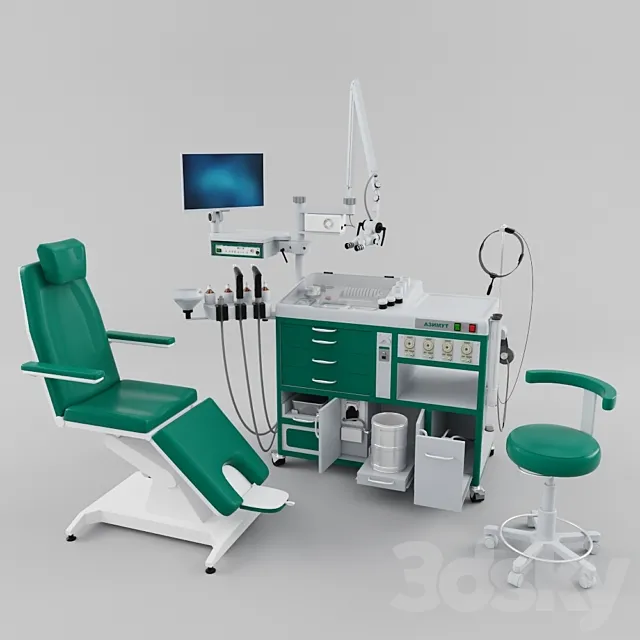 Otorhinolaryngologist’s workplace 3D Model Otorhinolaryngologist’s workplace 3D Model