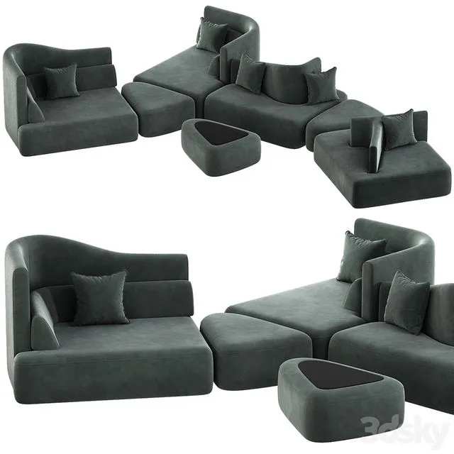 Ottawa Sofa OT13 by BoConcept 3D Model Ottawa Sofa OT13 by BoConcept 3D Model