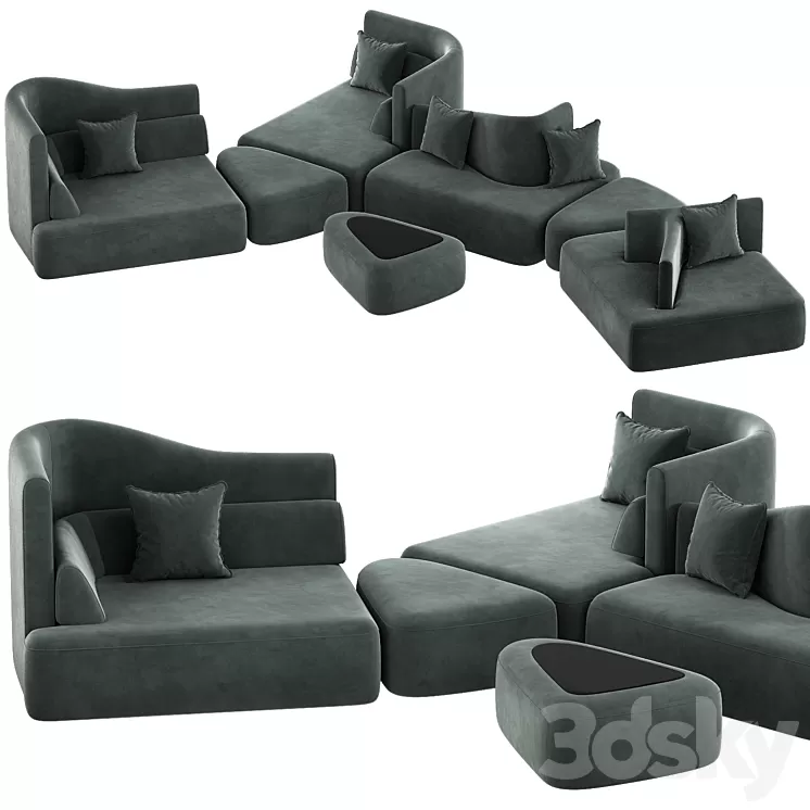 Ottawa Sofa OT13 by BoConcept 3D Model Free Download