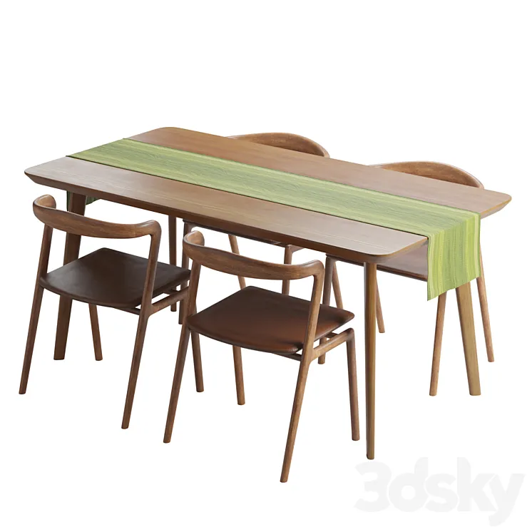 Otto Dining Table 3D Model Free Download