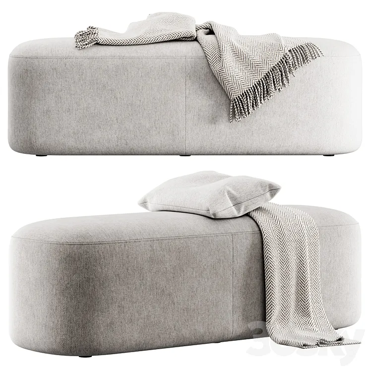 Ottoman bench by Vorsen 3D Model Free Download