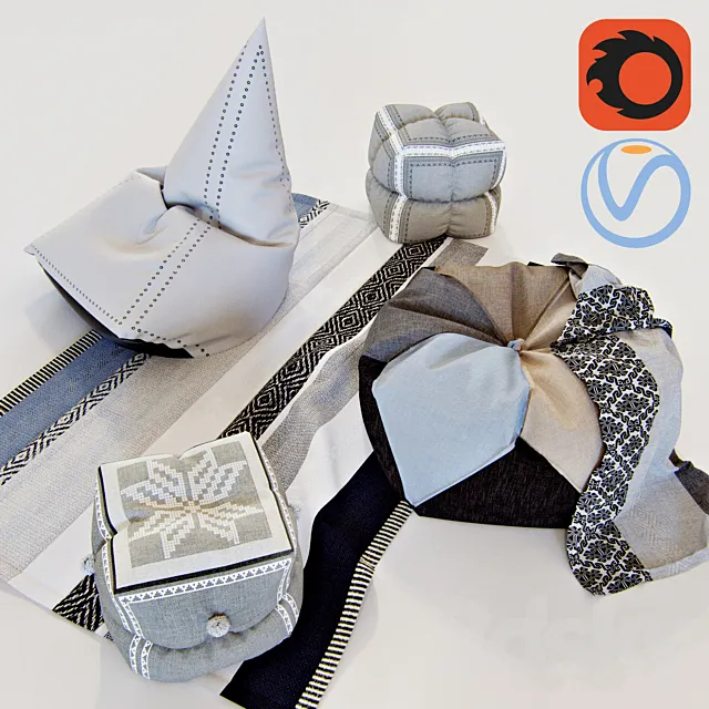 Ottoman in the Scandinavian style 3DModel Ottoman in the Scandinavian style 3DModel