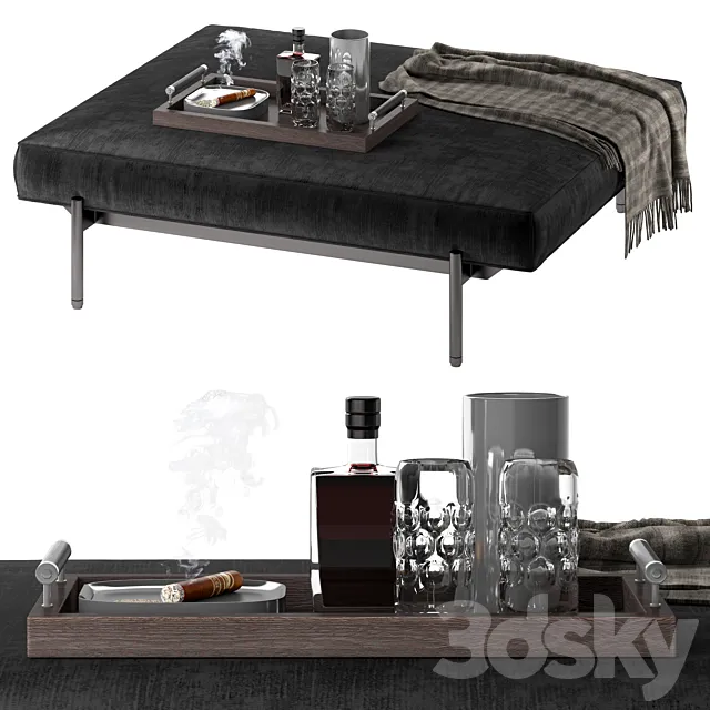 ottoman Minotti Superquadra ? 3 3DModel ottoman Minotti Superquadra ? 3 3DModel