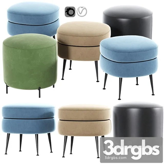 Ottoman set 2 3D Model Download