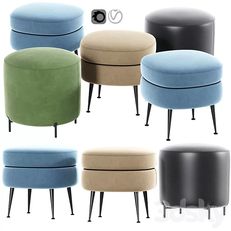 Ottoman set 3D Model Ottoman set 3D Model