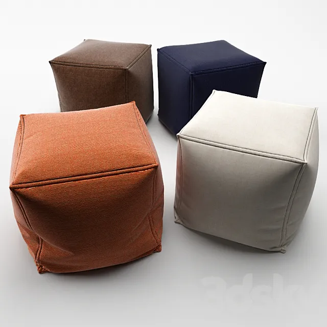 Ottomans 3D Model Ottomans 3D Model