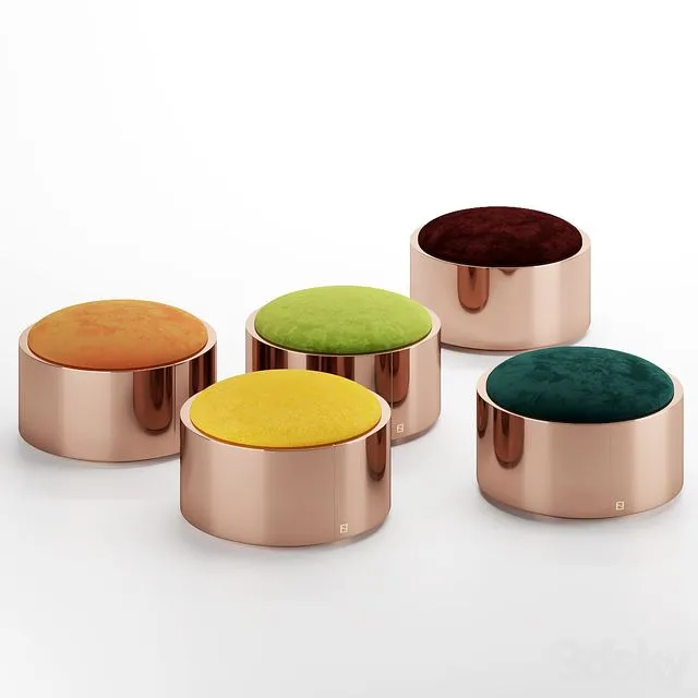 Ottomans Costellation Fendi Casa 3D Model Ottomans Costellation Fendi Casa 3D Model
