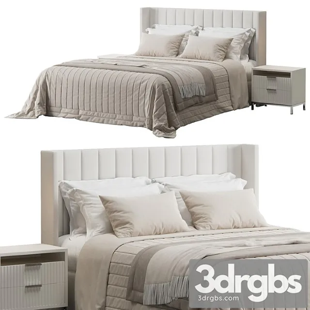 Oulton striped headboard wingback bed by ambassador beds Oulton striped headboard wingback bed by ambassador beds