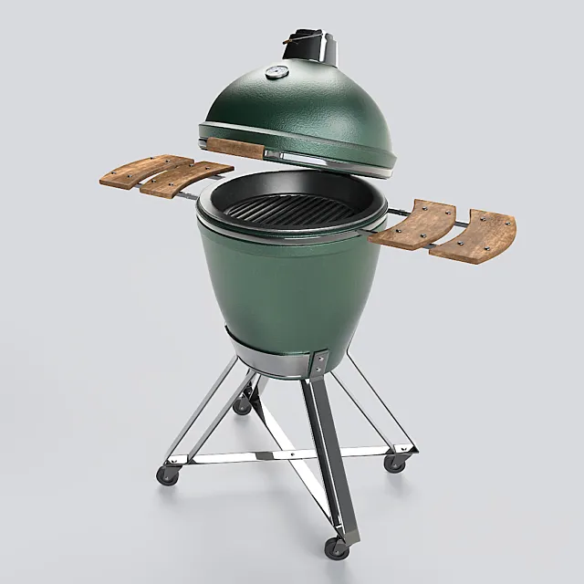 Outdoor Barbecue Grill Big Green Egg 3D Model Outdoor Barbecue Grill Big Green Egg 3D Model